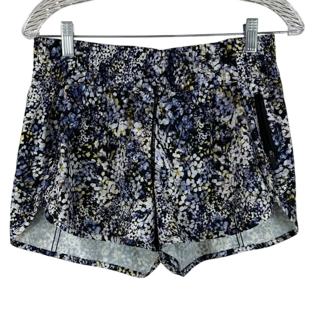 Lululemon Tracker Short V 4" Floral Metropolis Multi Women's Size 8 EUC